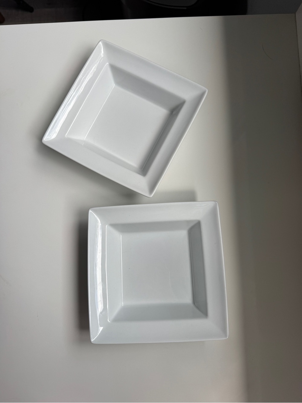 Pottery Barn Great White 8" Square Bowls Set of 2